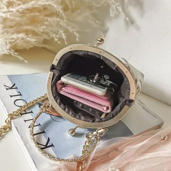 Flowery Lace Sling Purse - Picture 3 of 6